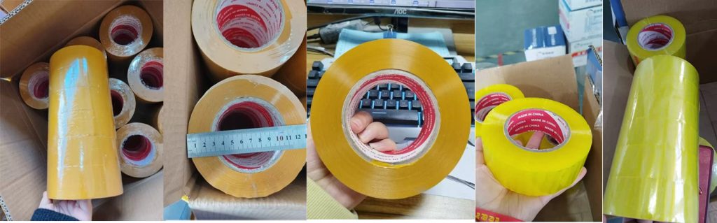 High-tensile clear packing tape from bopp tape manufacturers china, sized 4.5cm (1.8 inch) by 200m (218 yards) for industrial sealing.