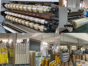A high-speed automated coating line at a professional adhesive tape manufacturer in China, showcasing the advanced China sourcing infrastructure.